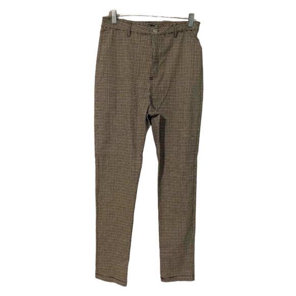 Shinestar Pants - Shinestar Checkered Skinny Pant Black Beige Large Business Casual Date Night